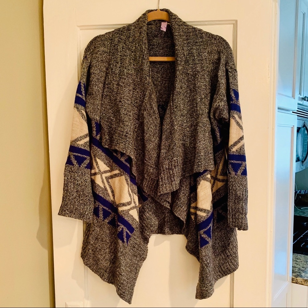 Grey cardigan sweater